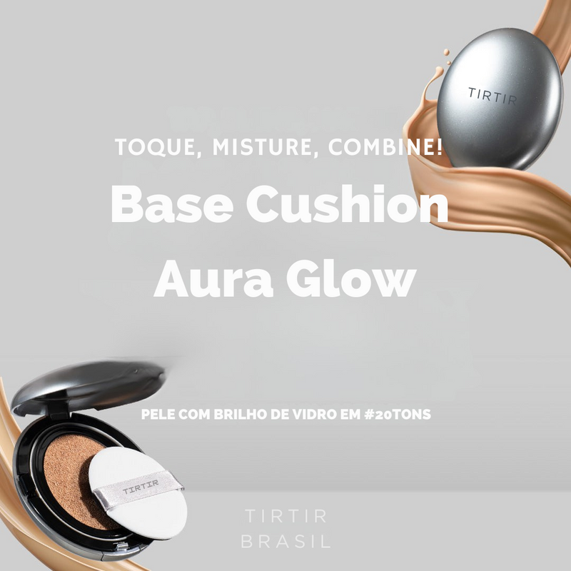 Base Cushion TIRTIR Mask Fit Aura 18g – Cobertura Impecável, Hidratação 72h e Efeito Radiante
