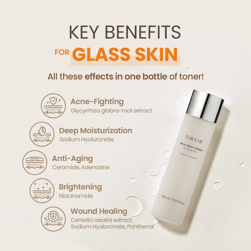 Tônico Facial TIRTIR Milk Skin – Hidratação Profunda, Luminosidade e Fortalecimento da Pele