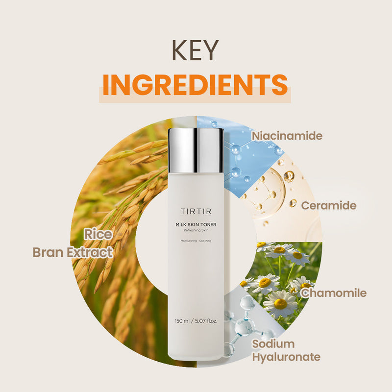 Tônico Facial TIRTIR Milk Skin – Hidratação Profunda, Luminosidade e Fortalecimento da Pele