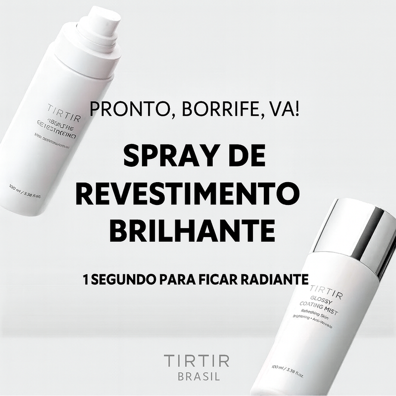 TIRTIR Glossy Coating Mist – Spray Hidratante e Fixador com Brilho Radiante para Maquiagem Duradoura