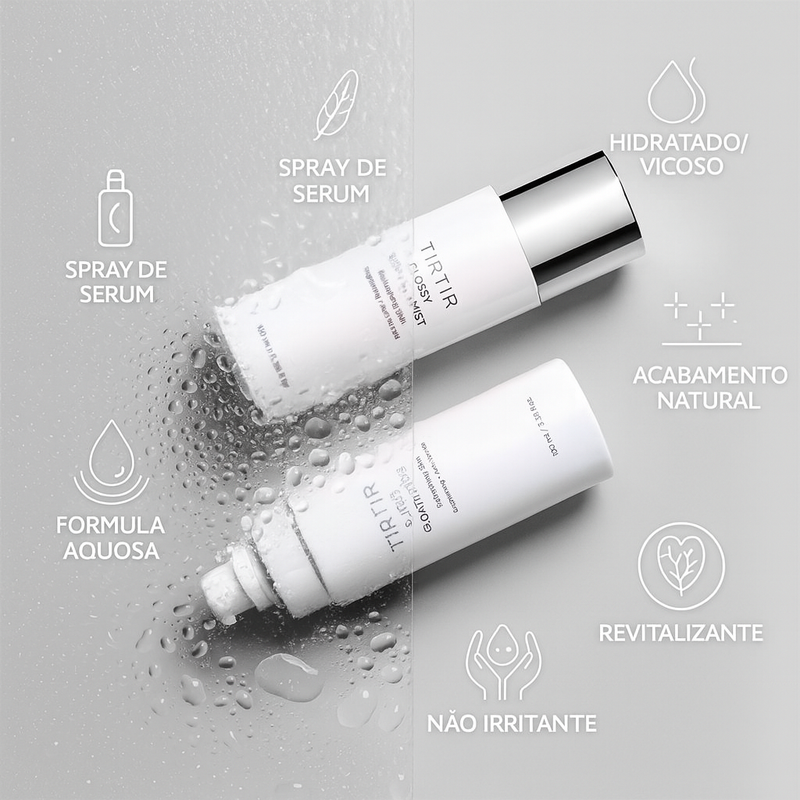 TIRTIR Glossy Coating Mist – Spray Hidratante e Fixador com Brilho Radiante para Maquiagem Duradoura