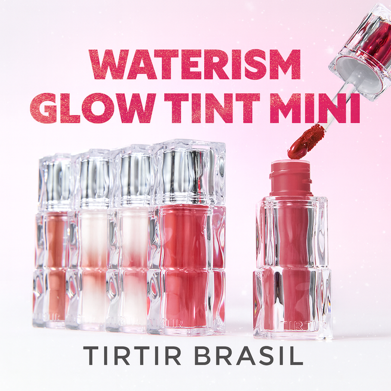 Lip Tint Hidratante TIRTIR Mini Waterism Glow – Hidratação 12h, Volume Natural e 30 Cores Radiantes
