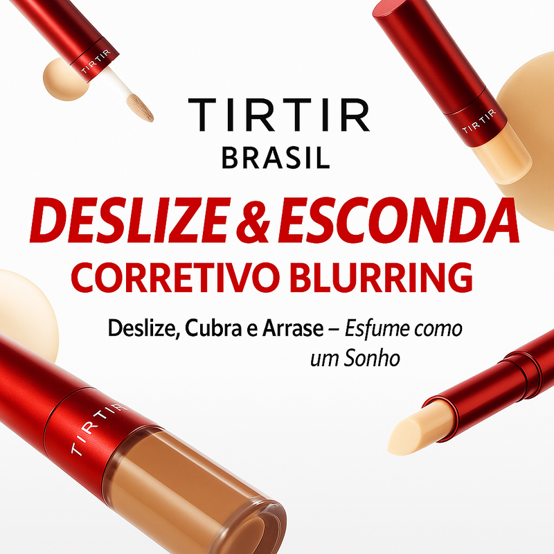 Corretivo TIRTIR Glide & Hide – Dupla Ação para uma Pele Impecável, Efeito Filtro, Cobertura Natural e Hidratação 72h