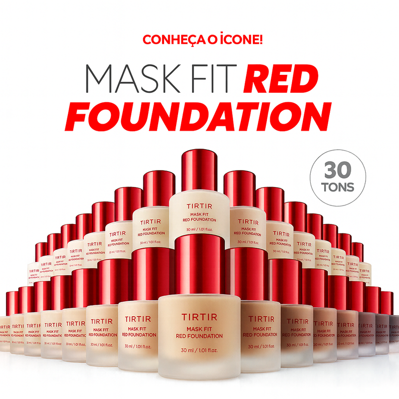 Base Líquida TIRTIR Mask Fit Red Foundation – Cobertura Radiante e de Longa Duração