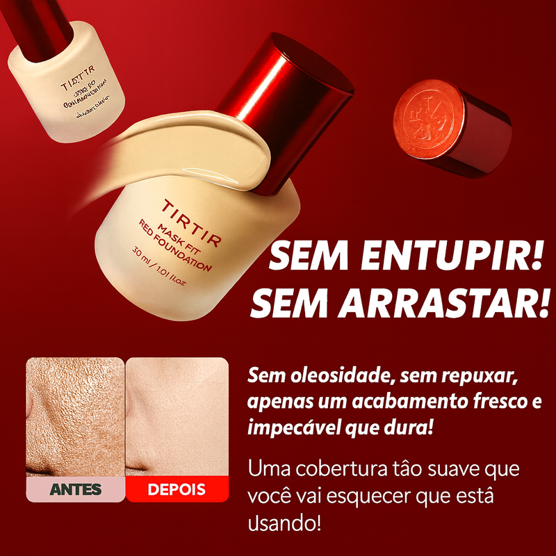Base Líquida TIRTIR Mask Fit Red Foundation – Cobertura Radiante e de Longa Duração