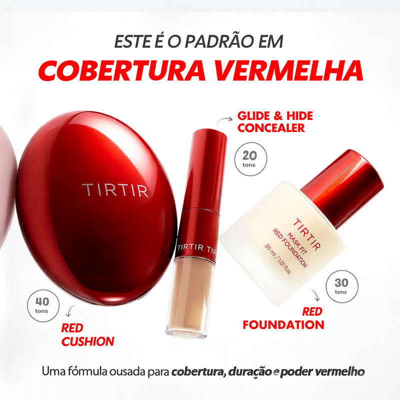 Base Líquida TIRTIR Mask Fit Red Foundation – Cobertura Radiante e de Longa Duração