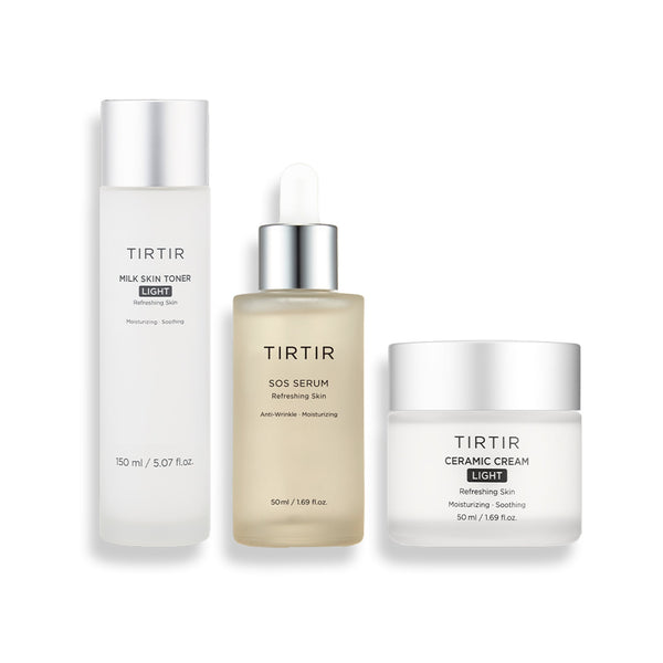 Kit TIRTIR Milky Skin Trio Light – Hidratação Profunda, Luminosidade Suave e Barreira Fortalecida