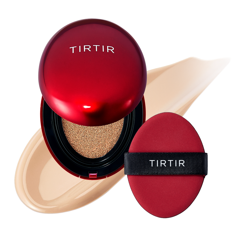 Base Cushion Clareadora TIRTIR Red – Cobertura 72h, Hidratação Profunda e Proteção FPS 50+ ORIGINAL